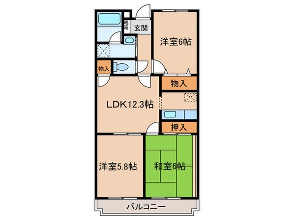 パ－クレ－ンの物件間取画像